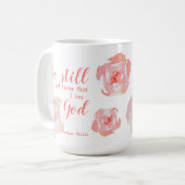 Wees stil en ken aangepaste handgeschilderde Water Koffiemok (Voorkant links)