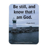 Wees stil en ken bijbelprijsopgave magneet (Verticaal)