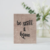 Wees stil en ken Bijbelse versies Briefkaart (Staand voorkant)