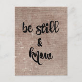 Wees stil en ken Bijbelse versies Briefkaart (Voorkant)