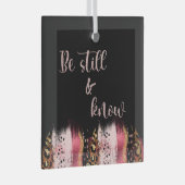 Wees stil en ken Bijbelse versies Glas Ornament (Voorkant Rechts)