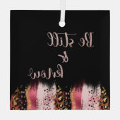 Wees stil en ken Bijbelse versies Glas Ornament (Achterkant)