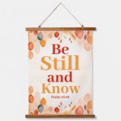 Wees stil en ken Boho Christelijk Wall Hangend Wandkleed (Voorkant)