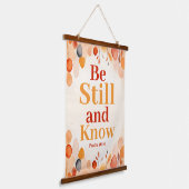 Wees stil en ken Boho Christelijk Wall Hangend Wandkleed (Gebogen)