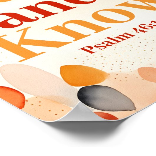 Wees stil en ken Boho Christelijke Wall Art Print (Hoek)