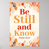 Wees stil en ken Boho Christelijke Wall Art Print (Voorkant)