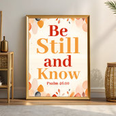 Wees stil en ken Boho Christelijke Wall Art Print