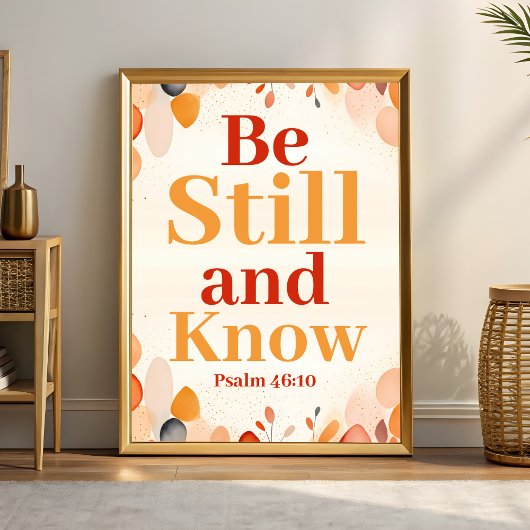 Wees stil en ken Boho Christelijke Wall Art Print