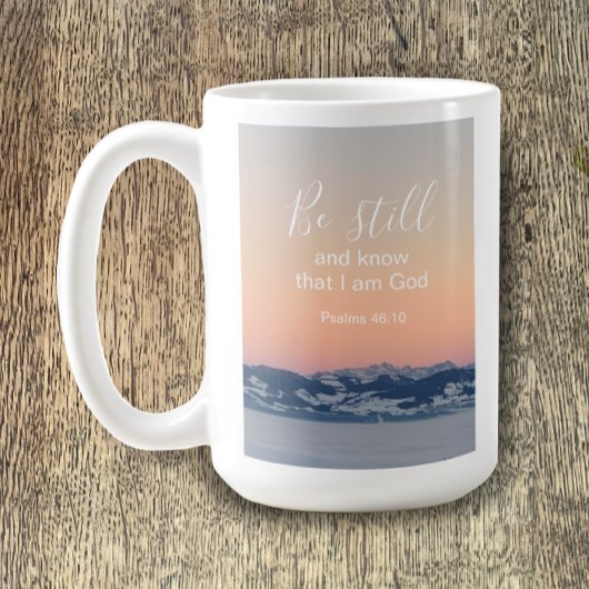 Wees stil en ken de Bijbelse Schrift gepersonalise Koffiemok