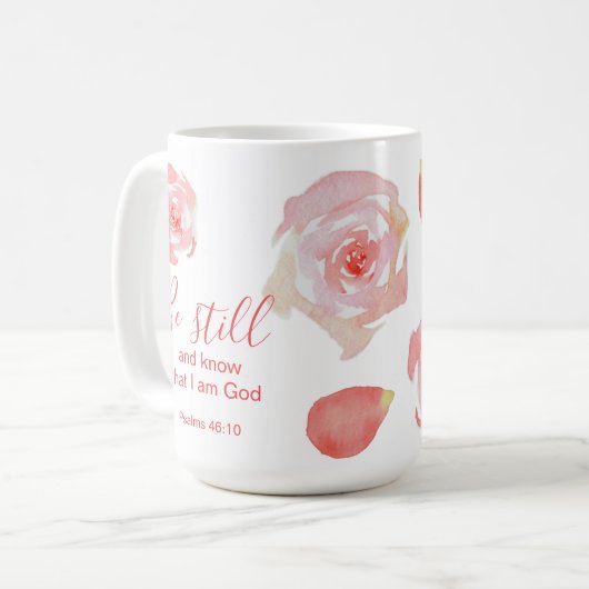 Wees stil en ken de gepersonaliseerde gave van de  koffiemok (Voorkant links)