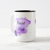 Wees stil en ken de mok van de paarse waterverf (Voorkant links)