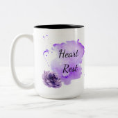 Wees stil en ken de mok van de paarse waterverf (Links)