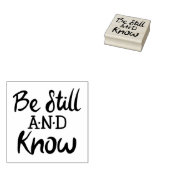 Wees stil en ken evangelie grafische Schrift Kunst Rubberstempel (Gestempeld)