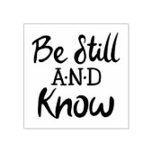 Wees stil en ken evangelie grafische Schrift Kunst Rubberstempel (Afrduk)