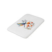 Wees stil en ken Floral Dragonfly Christelijk Summ Badmat (Gekanteld)