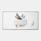 Wees stil en ken Floral Dragonfly Christelijk Summ Bureaumat (Keyboard & Muis)
