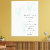 Wees stil en ken geloof Bijbelvers Canvas Afdruk (Insitu (Woonkamer))