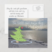 Wees stil en ken God Bijbelse Kerstmis Feestdagenkaart (Voorkant / Achterkant)