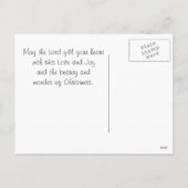 Wees stil en ken God Bijbelse Kerstmis Feestdagenkaart (Achterkant)