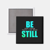 Wees stil en ken God Psalm 46 Blauw Magneet (Voorkant / Achterkant)