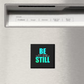 Wees stil en ken God Psalm 46 Blauw Magneet (Insitu (Vaatwasser))