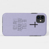 Wees stil en ken het Bijbelvers iPhone Case (Achterkant (horizontaal))