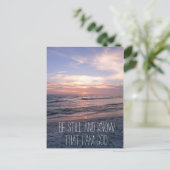 Wees stil en ken het Bijbelvers Zonsondergang Briefkaart (Staand voorkant)