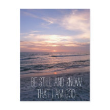 Wees stil en ken het Bijbelvers Zonsondergang