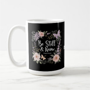 Wees stil en ken Love Faith Christelijk Design Koffiemok