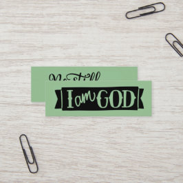 Wees stil en ken Mini Schrift Belkaart Visitekaartje