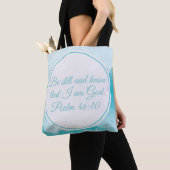Wees stil en ken prachtige Christelijke Bijbelse V Tote Bag (Dichtbij)