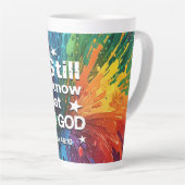 Wees stil en ken Psalm 46-10 Latte Mok (Rechterhoek)