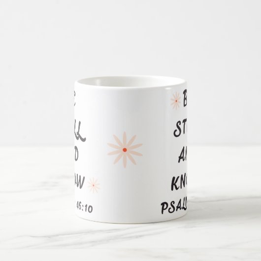 Wees stil en ken Psalm 46:10 Mok (Center)