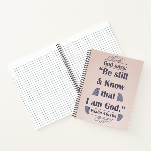 Wees stil en ken Psalm 46:10 Notitieboek (Binnen)