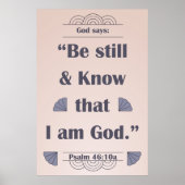 Wees stil en ken Psalm 46:10 Poster (Voorkant)