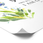 Wees stil en ken Psalm 46 Bloemrijke Bijbelvers Poster (Hoek)