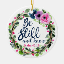 Wees stil en ken roze bijbelse bijbel