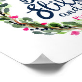 Wees stil en ken roze bijbelse bijbel poster (Hoek)