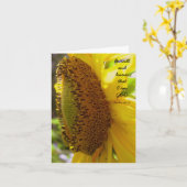 Wees stil en ken Sunflower Custom Message Kaart (Gele Bloem)