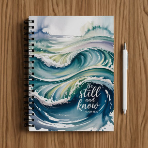 Wees stil en weet. Christelijk geloof schrift Notitieboek