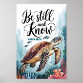 Wees stil en weet Christelijke kinderkamer muurdec Poster (Voorkant)