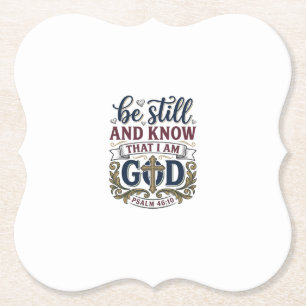 Wees Stil En Weet Christelijke Psalm 460 Shirt Kartonnen Onderzetters