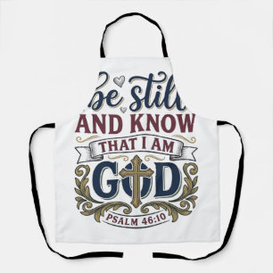 Wees Stil En Weet Christelijke Psalm 460 Shirt Schort