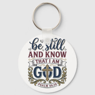Wees Stil En Weet Christelijke Psalm 460 Shirt Sleutelhanger