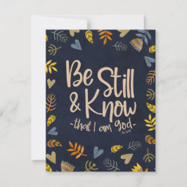 Wees stil en weet dat ik een godsdienstig Briefkaa Feestdagenkaart