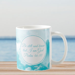 Wees stil en weet dat ik God ben Bijbelvers Koffiemok
