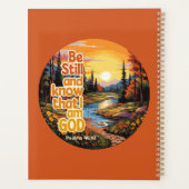 Wees stil en weet dat ik God ben Bijbelvers Planner (Achterkant)