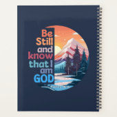 Wees stil en weet dat ik God ben Bijbelvers Planner (Achterkant)
