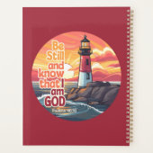 Wees stil en weet dat ik God ben Bijbelvers Planner (Achterkant)