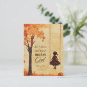 Wees stil en weet dat ik God ben Bijbelvers Psalm  Briefkaart (Staand voorkant)